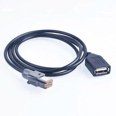 4-pins Aux Audioinngang Mediedataledning Kontakt til USB-adapter for Subaru PR43 MR52