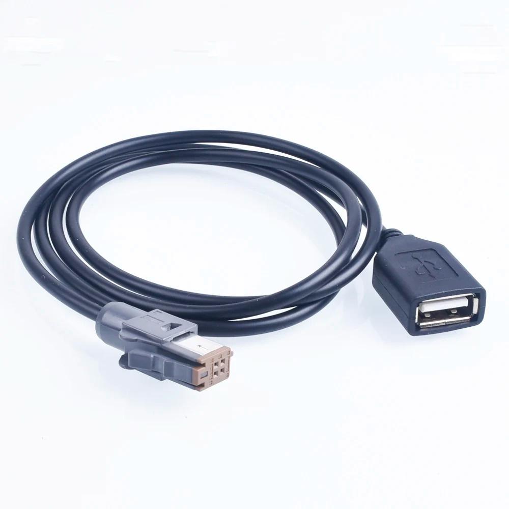 Car Aux Audio Input Media Data Wire Plug To USB Adapter Conector For Subaru PR43 MR52