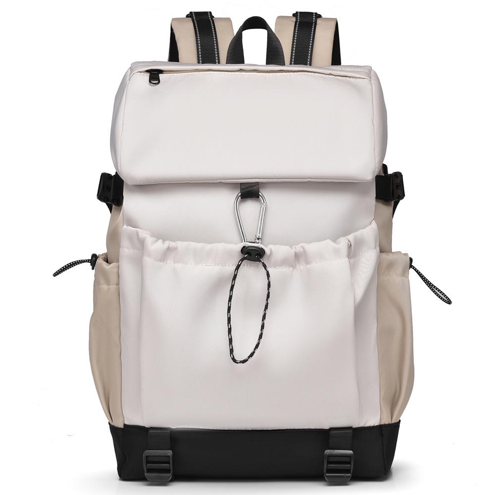 

Вместительный повседневный рюкзак на кулиске: Идеально для путешествий и приключений на открытом воздухе белый