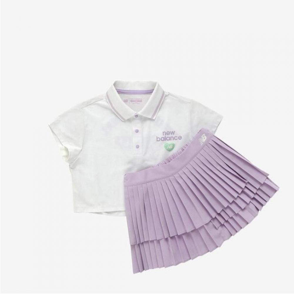 

New Balance Kids Nbgc Life Girls Karati Pleated Skirt Set Nk9ye2804g (10)White/110