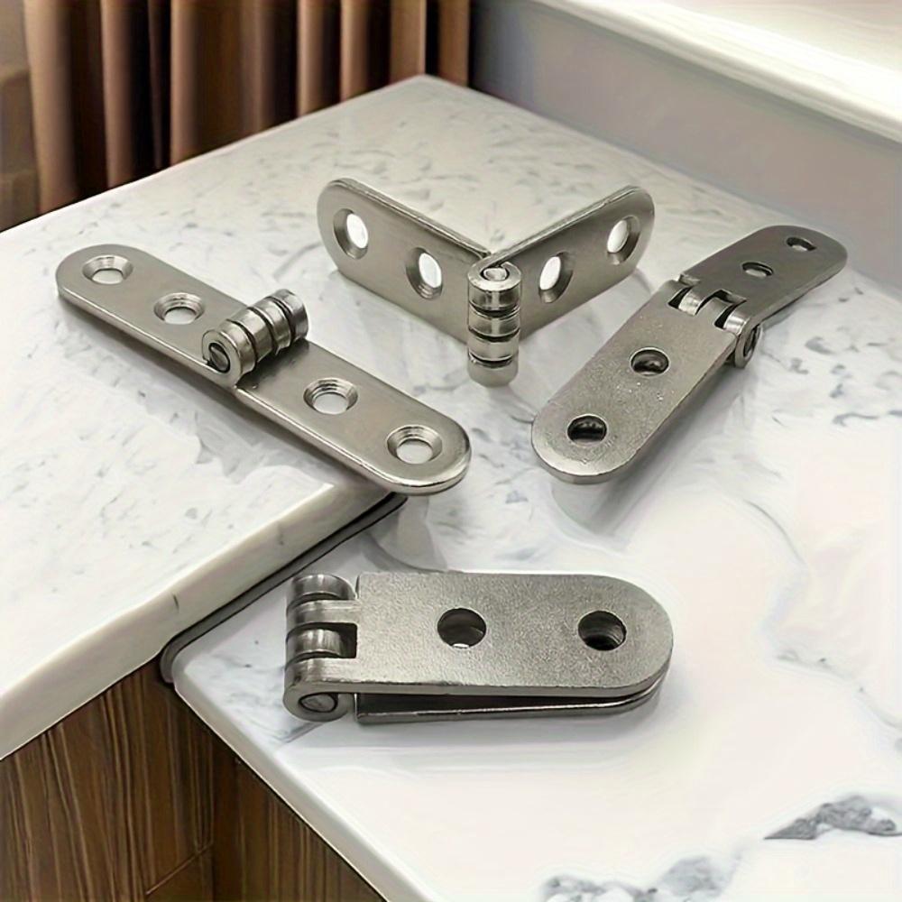 

4Pcs 270 Degree Foldable Hinges Metal Cabinet Door Hinges Durable Flap Screw-On Hinges Furniture Hardware 4Pcs