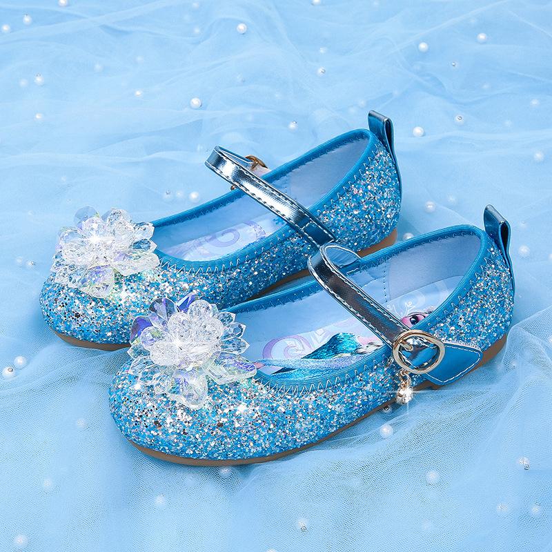 

Детские хрустальные туфли для девочек, туфли принцессы Эльзы из мультфильма Холодное сердце , сценические туфли для маленьких девочек, туфли для показа для детей среднего возраста 36 yards (inner length 22.5cm) синий