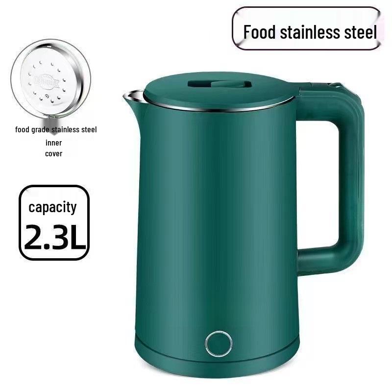 

Electric Kettle with Automatic Power-Off, Large Capacity, Available in White, Black, Dark Green, and Pink - Free Shipping. темно-зелений колір