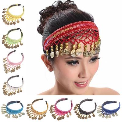 Head Chain Hair Hoop Belly Dance Costumes Indian Dance Head Inserted Hair Bands Headwear
