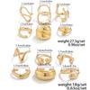 Salircon 6Pcs/set Vintage Irregular Gold Color Open Ring for Women Classic Geometry Smooth Metal Finger Ring Couple Jewelry Gift