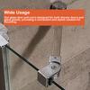 Stainless Steel Adjustable Shower Door Pull Rod Shower Room Rotatable Glass Panel Mounting Bracket Bathrooms Supplies