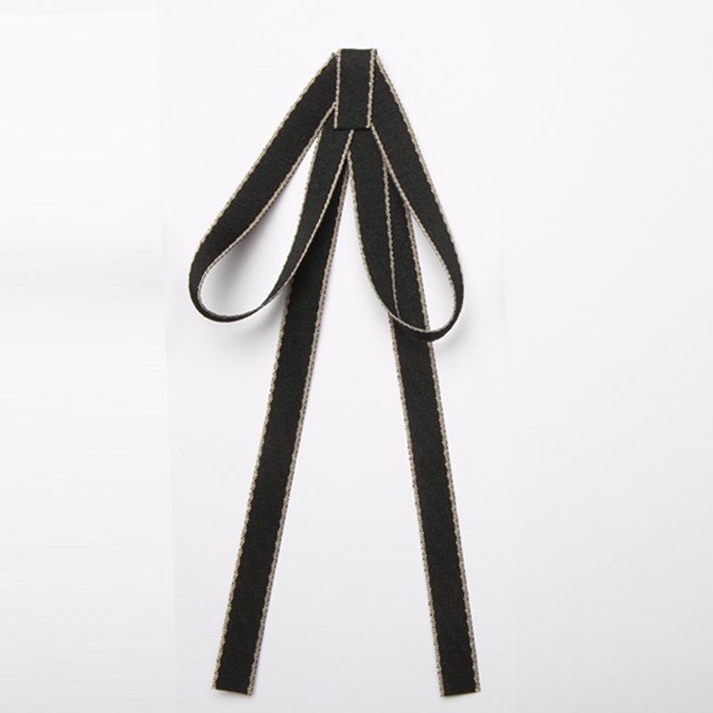 1Pcs British Korean College Style Handmade Ribbon Black Bowtie Pins Bow Tie For Women'S Girl Bank White Shirt Collar Flower