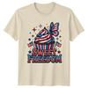 Sweet Freedom Womens T-Shirt Americana Butterfly Patriotic Gift For Her