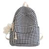 Chic Houndstooth Backpack For Women Korean Style High School College Girl Casual Trendy Bag