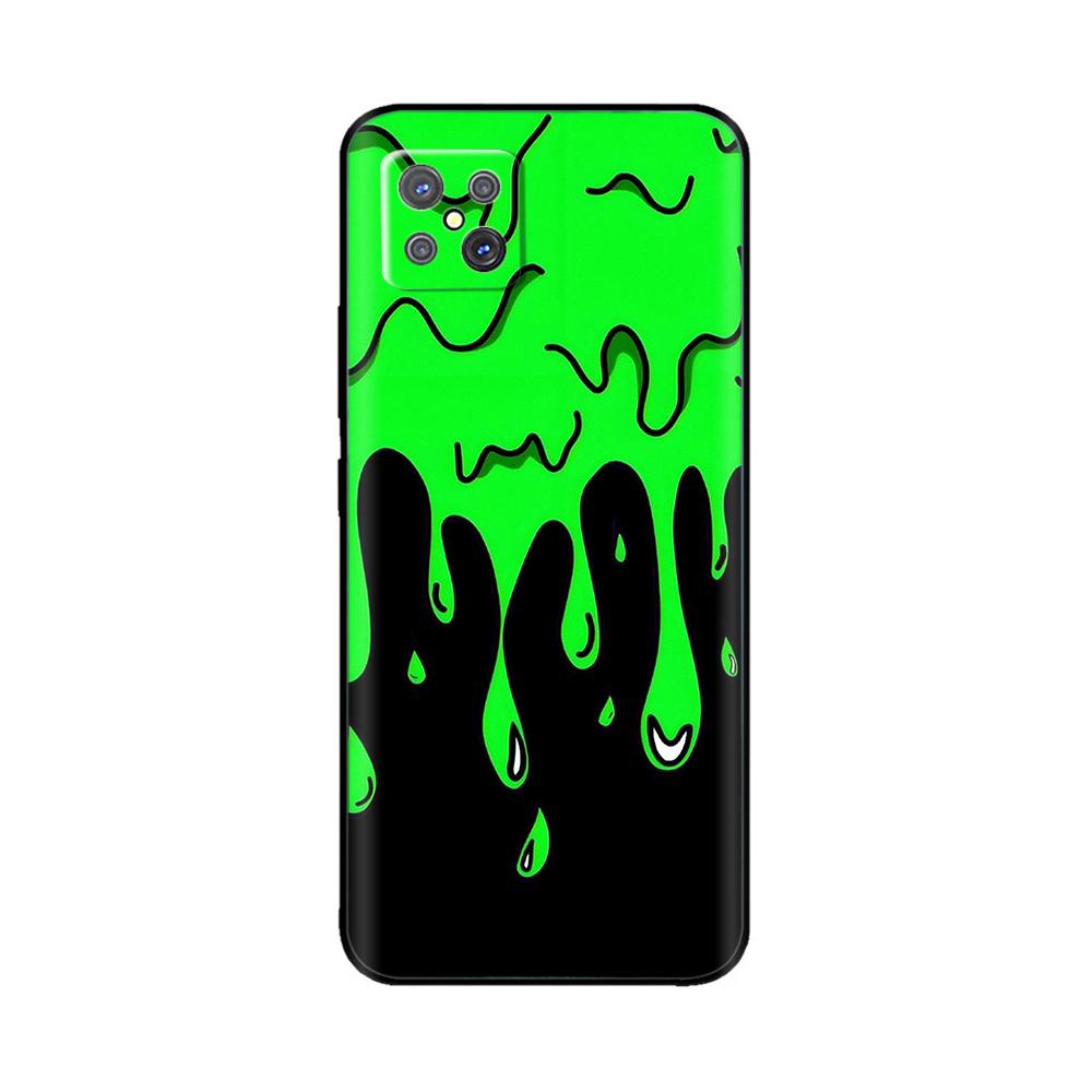 For Oppo Reno4 Z 5G Case Cute Cartoon Painted Black Silicone Soft TPU Back Cover For OPPO A92S Phone Back Bumper Shell Bag Coque