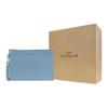 Coach Wristlet 30 Solid Logo Letter Zipper Closure Crosshatch Canvas With Leather Mahjong Clutch Bag Large Women Clutch Blue CJ798-POL
