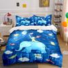 Children's Dreamy Elephant Bedding Set Soft Comfortable Duvet Cover Bedding Set Included 1*Duvet Cover & 2*Pillowcases gift