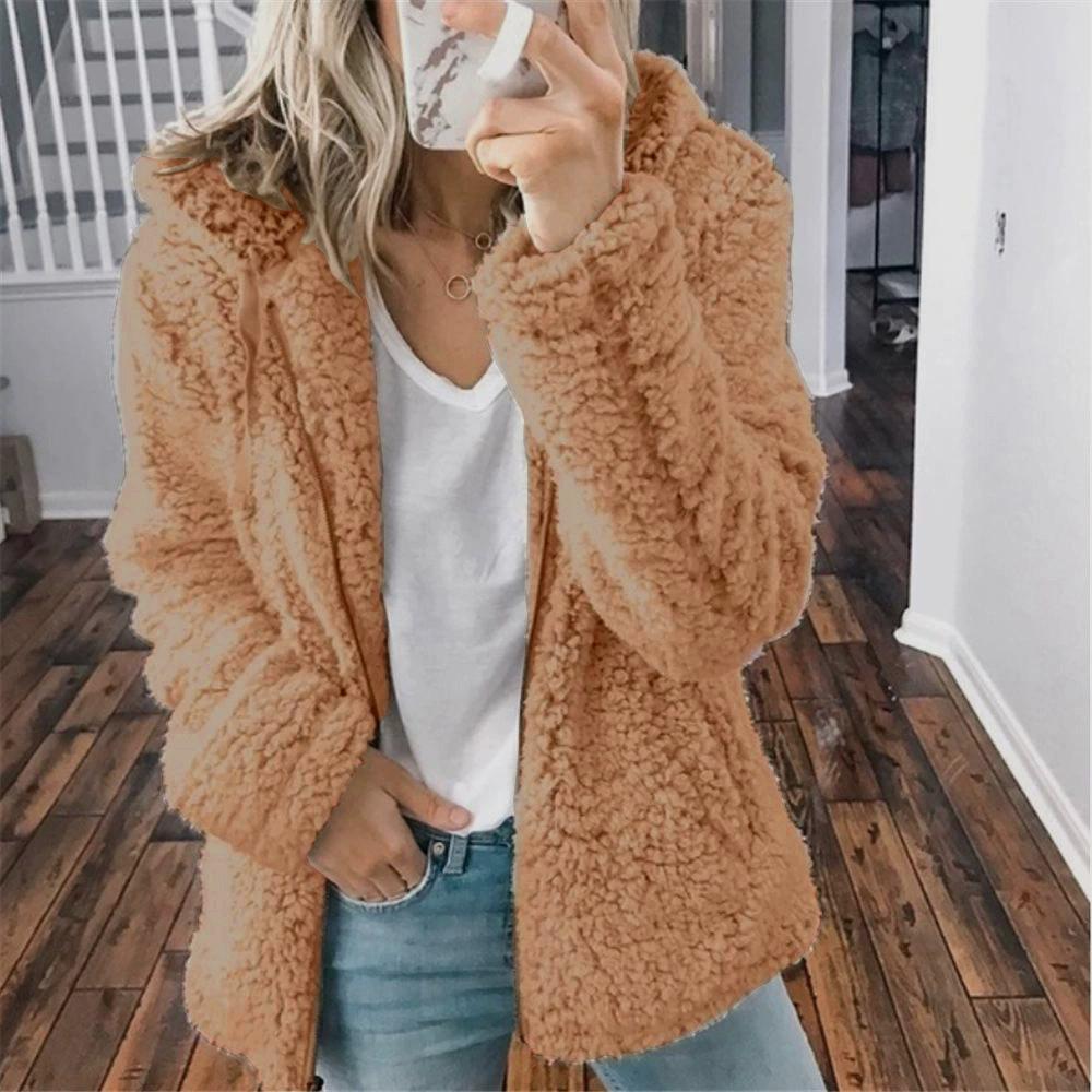 Hooded Woolen Autumn and Winter Top Jacket