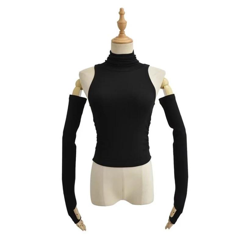 European and American Y2K Women's Sleeves with Exposed Navel Sexy Top