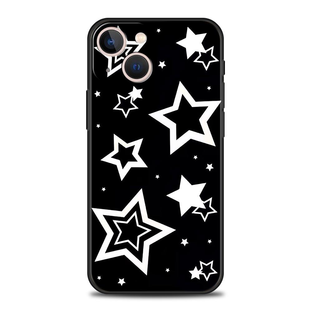 Style Stars Pattern Phone Case For iPhone 17 16E 15 16 14 13 12 11 Pro Max 7 8 Plus Soft TPU Back Cover