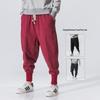 Japanese Cotton Linen Men's Plus Size Casual Harem Pants - Trendy Fashion for Youth