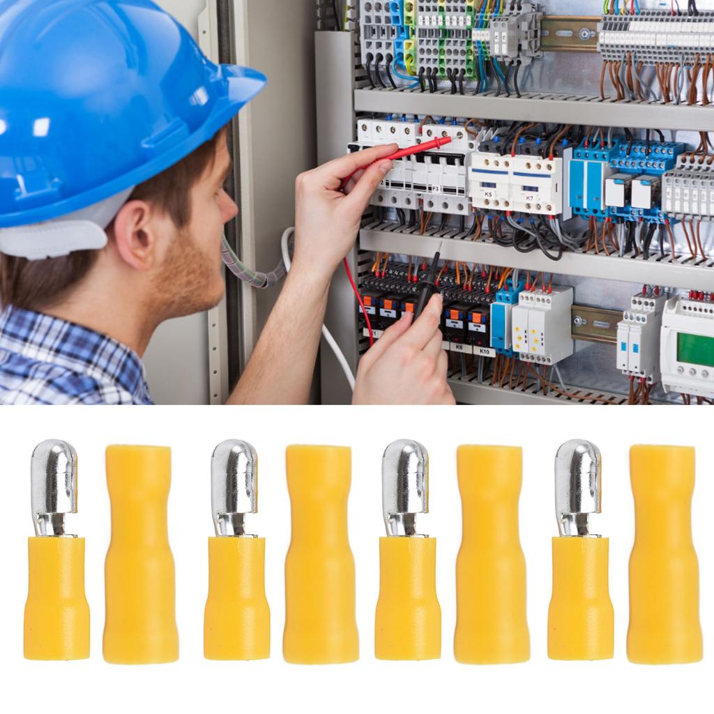 50Pcs Crimp Connector 12‑10 AWG Insulated Male Female Bullets Wire Terminal Set Kit