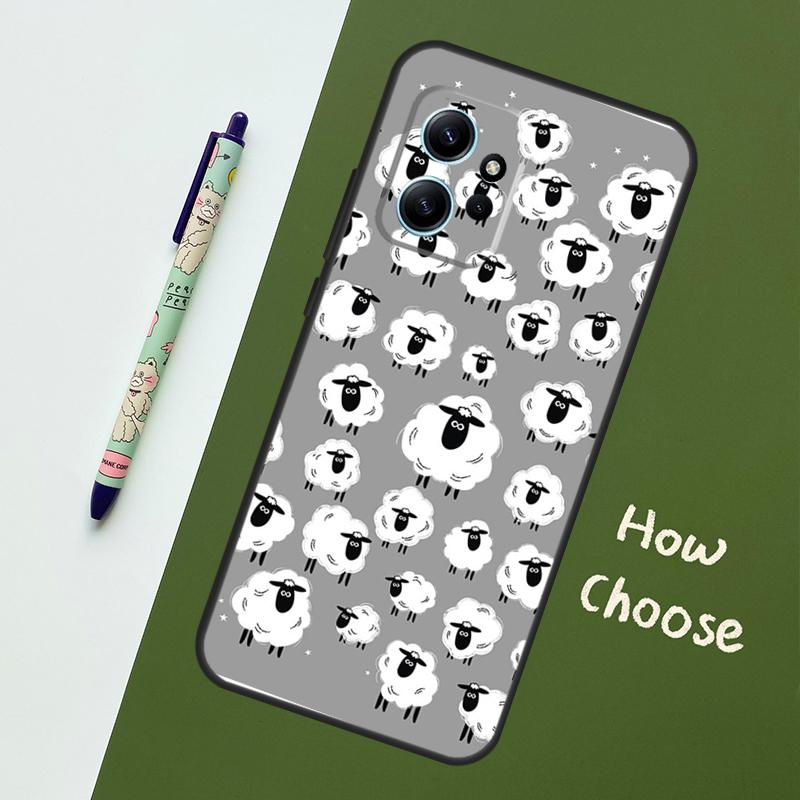 Cute Sheep Case For Xiaomi Redmi Note 14 Pro 13 9 10 11 12 12S Cover For Redmi 15C 15 13C 12C 14C 10C
