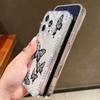 Luxury Bling Diamond TPU Phone Case For iPhone 17 Air 16e 16 14 15 13 17 Pro Max 15 16 Plus 17 Simple Butterfly Print ShockProof Case Cover