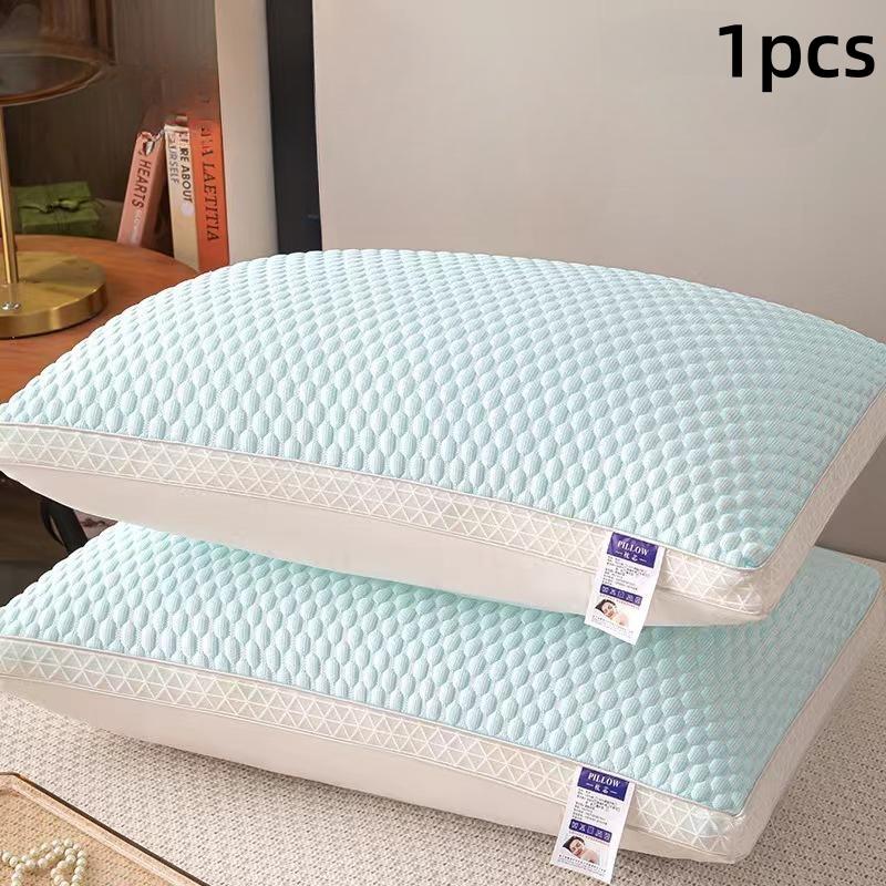 

1шт Ice Silk SPA Pillow дышащая шейная подушка для домашнего использования 1-pcs синий