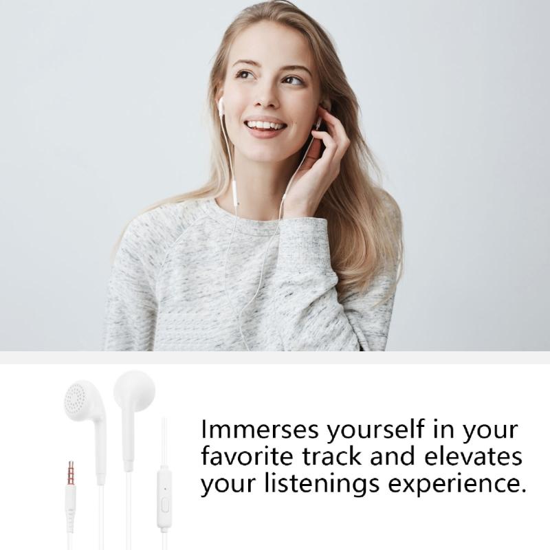 In Ear Headphones with Control & Microphones Wire Earphones Convenient Control Earphones 3.5mm Earphones for Enthusiasts