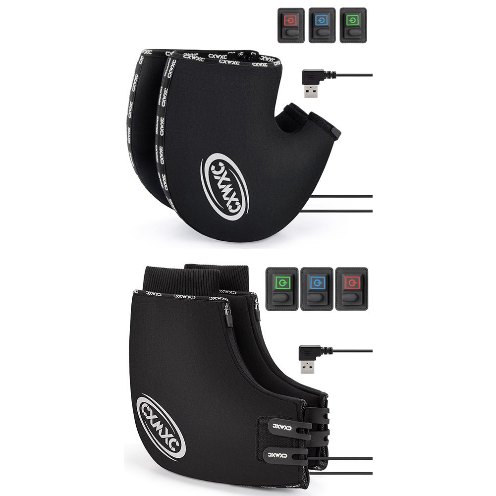 Electric Heating Handlebar Gloves MTB Bike Handguard Windproof Bicycle Handlebar Gloves Thermal For Outdoor Cycling