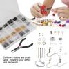 24 Grid Mixed Steel Jump Rings Earring Hooks DIY Jewelry Findings Set Kit Accessories