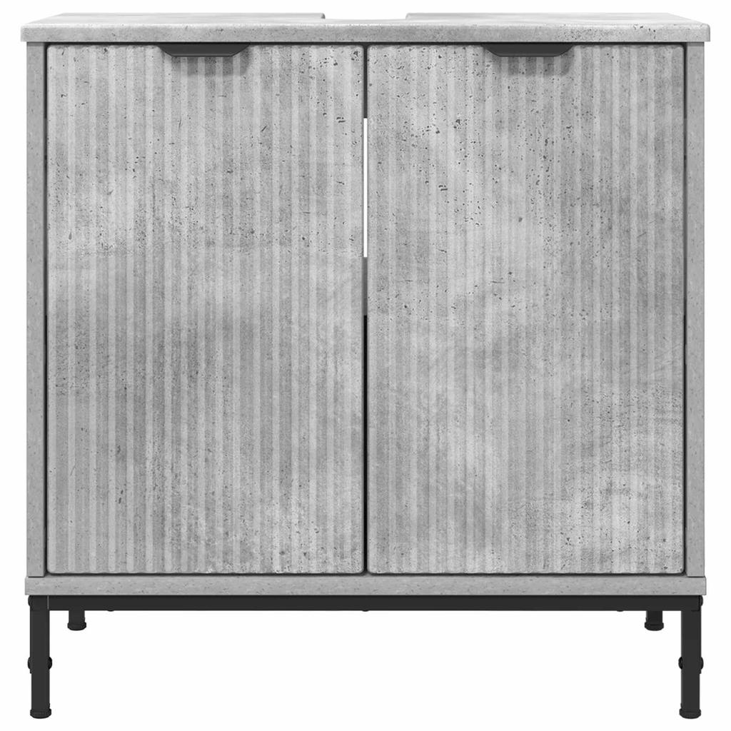Washbasin Cabinet Concrete Grey 60.5 x 33.5 x 61 cm Engineered Wood
