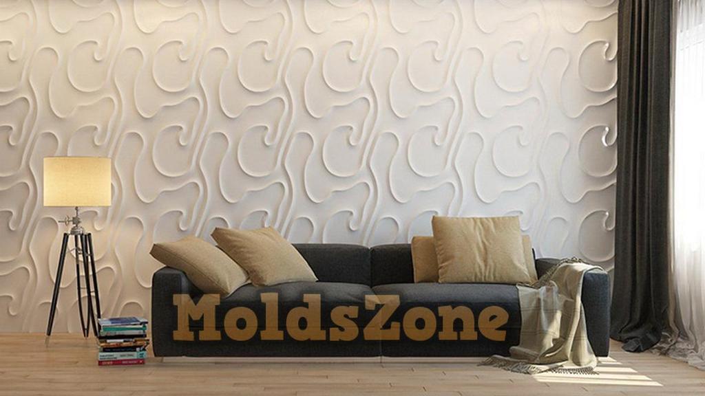 3D Wall Panel Mold for Gypsum, Plaster or Concrete Tile for Decorative Wall Panels 'Shaula'