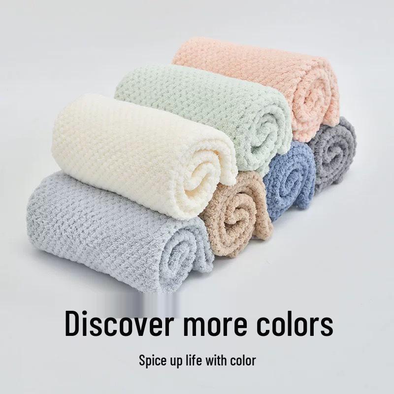 Pineapple Grid Quick-Drying Hair Towel - Soft, Absorbent, Thick Head Wrap for Women