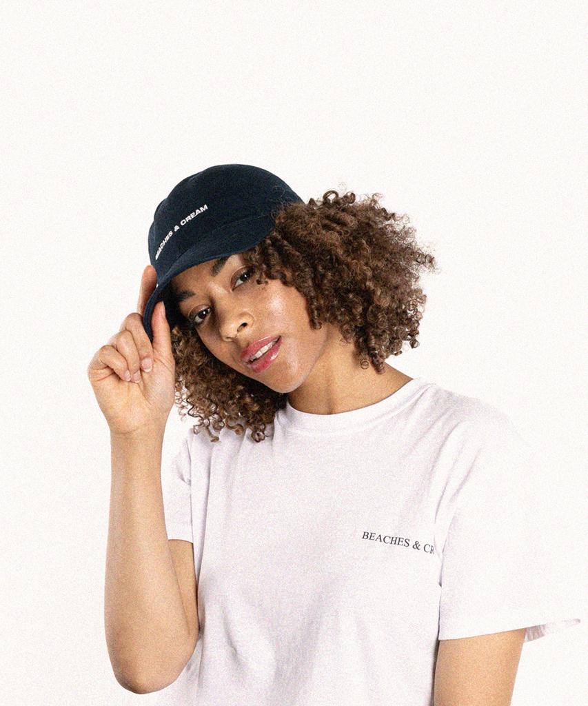 Bichiseuaenkeulim Small Logo Ball Cap-Navy