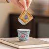 6pcs/set Flower Tea Cup Chinese Style Enamel Cup Kung Fu Tea Set Ceramic Cup  Afternoon Tea
