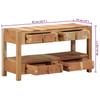 TV Stand in Brown 83 x 33 x 46 cm Solid Upcycled Wood