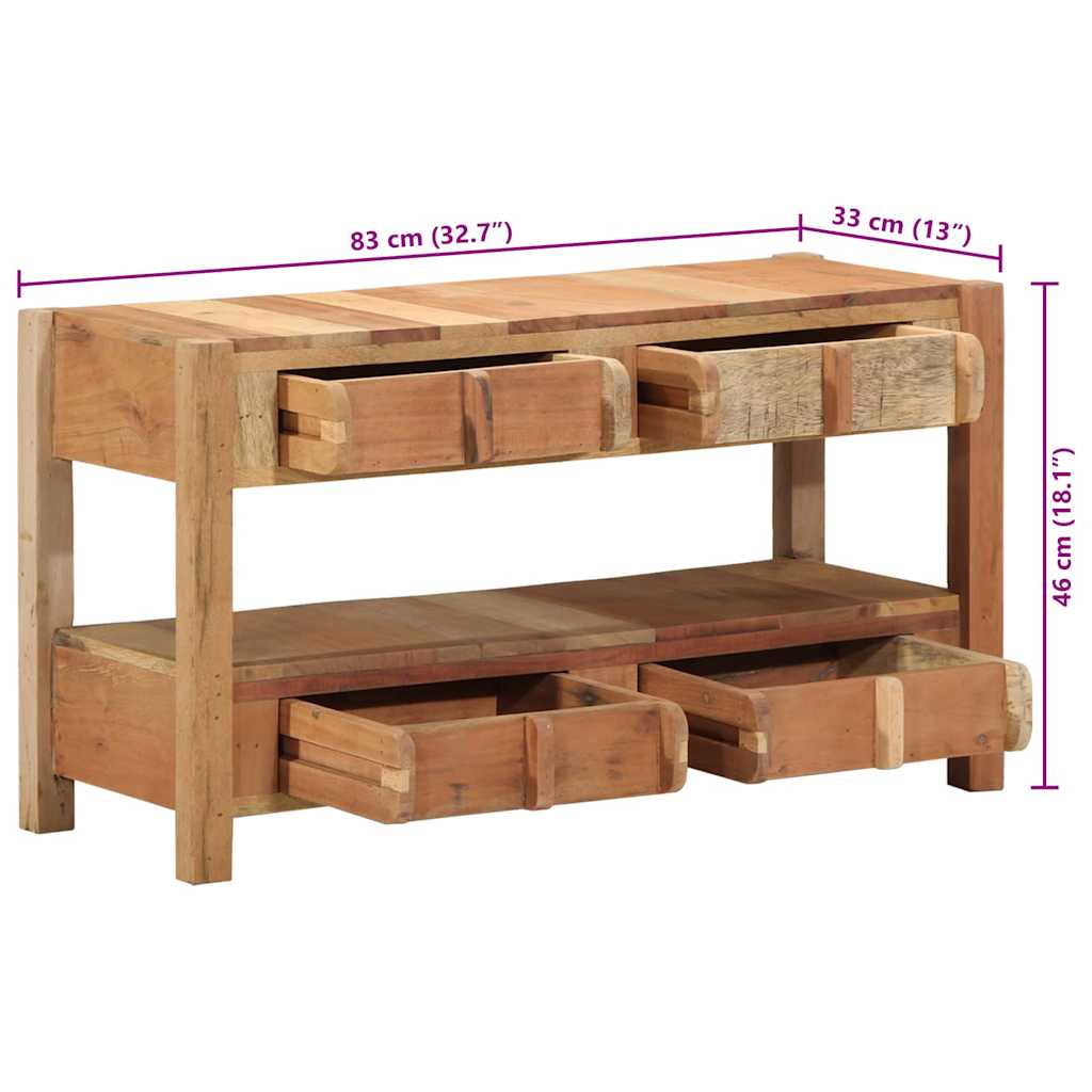 TV Stand in Brown 83 x 33 x 46 cm Solid Upcycled Wood