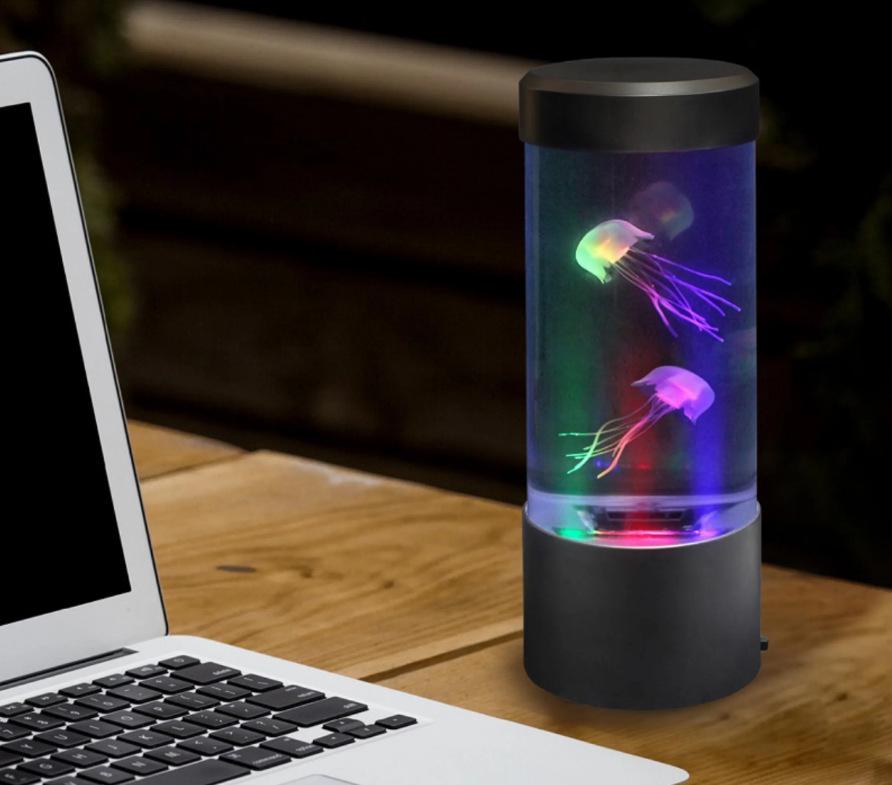USB LED Jellyfish Lamp: Color-Changing Night Light for Atmosphere and Silent Desktop Décor