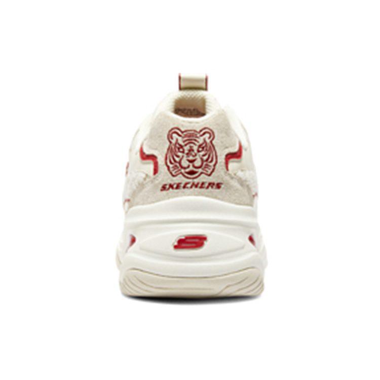 Skechers Cushioning Abrasion Resistant Coverage Support Low top Chunky Sneakers Men's White Red 894086-WRD