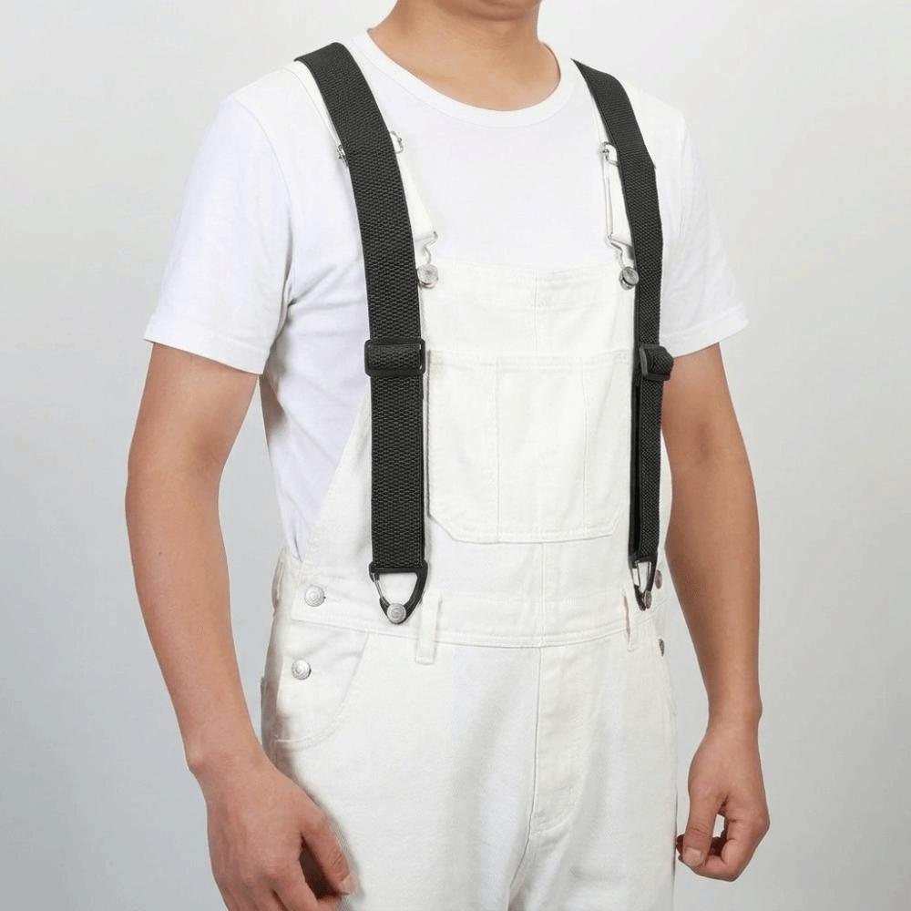 Heavy Duty Work Suspenders 3.8cm Wide Elastic Pants Braces Simple X-Type Suspenders Men Gift