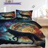 Wolf Pattern Bedding Quilt Set Quilt Cover Pillowcase Home Decoration Birthday Gift (1 * Duvet Cover + 2 * Pillowcase, Without Core)