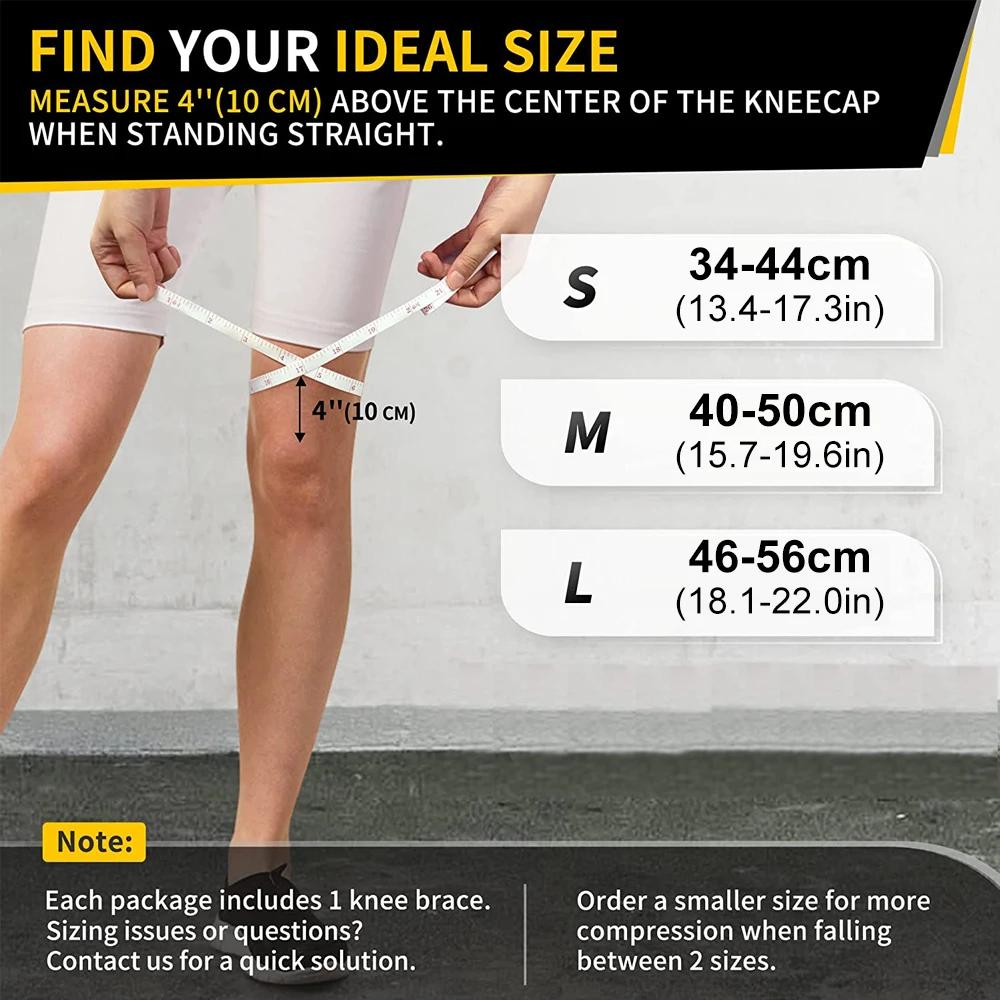 1Pair Professional Knee Braces For Knee Pain - Compression Knees Sleeves For Men Women,Support For Arthritis,Weightlifting,Sport