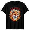 Re delle Foglie Volpe Foglie d'Autunno Stagioni T-Shirt Grafica Unisex