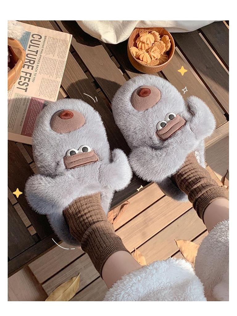 2025 P Tlapka Pes Bavlněné Pantofle: Útulné zimní plyšové pantofle pro páry, ideální pro muže i ženy.