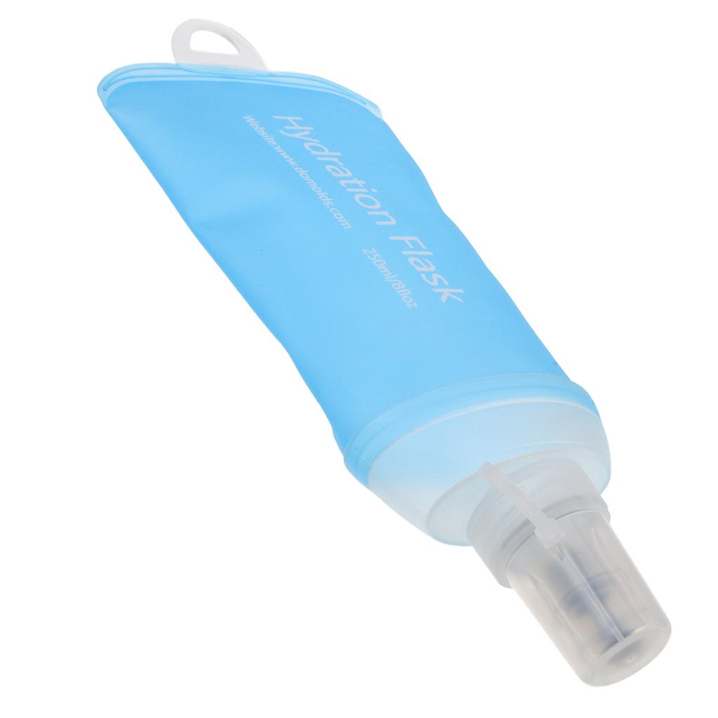 250 Ml Outdoor Sports Water Bottle Portable Soft Flask Collapsible Leakproof Silicone For Running Cycling Hiking Jogging Fitness