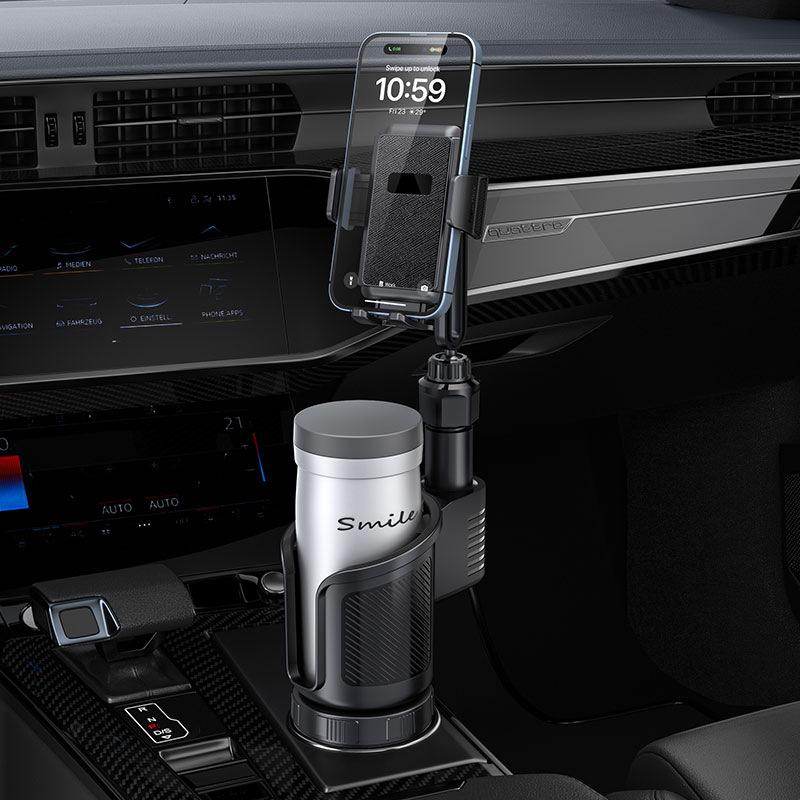 Multi-functional Car Cup and Phone Holder Console
