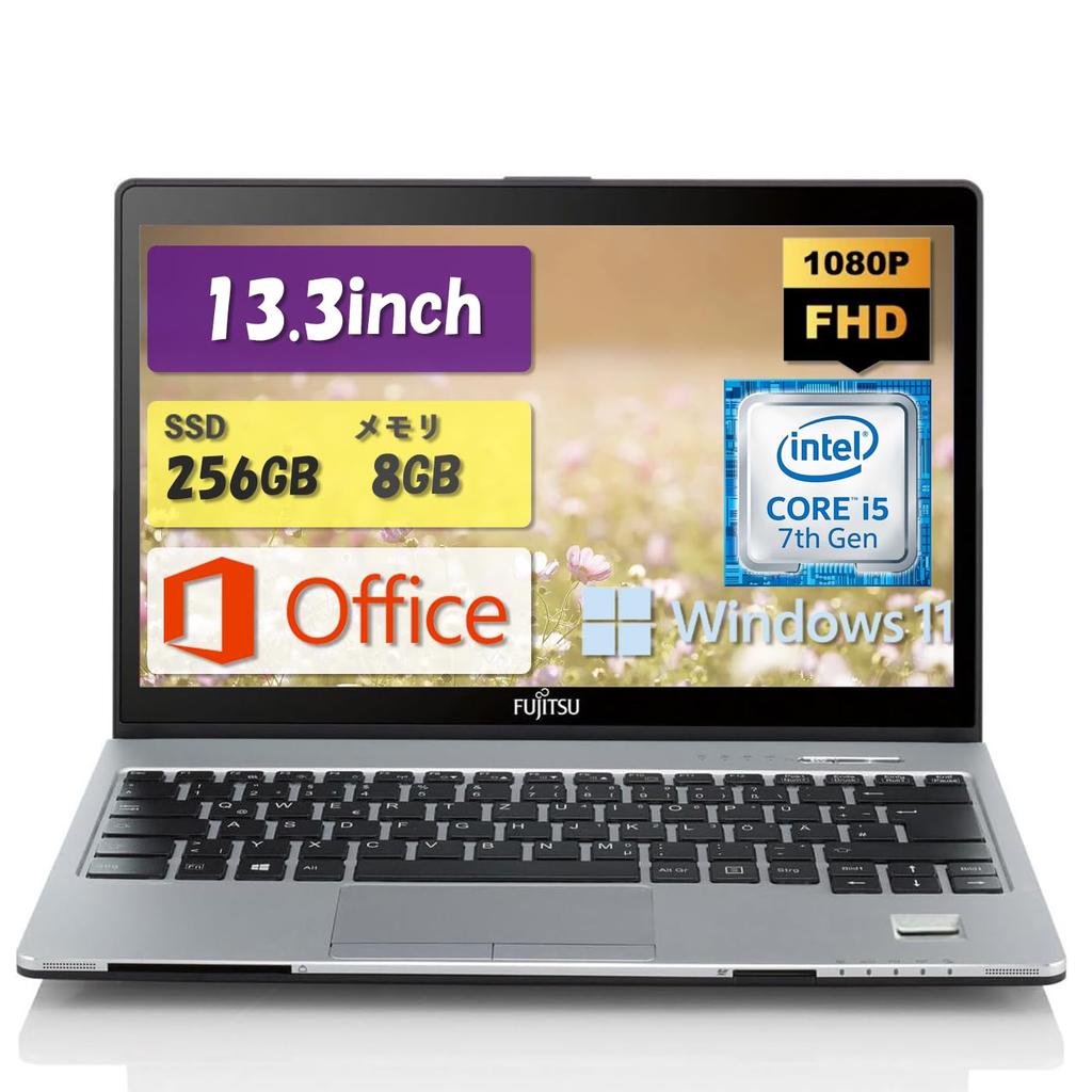 Fujitsu LIFEBOOK S937 7th Generation Core 8GB Windows Office 2019 Fast Large Free Mouse Laptop, i5, RAM, 13.3-inch Display, 11, Included, Pre-Owned,
