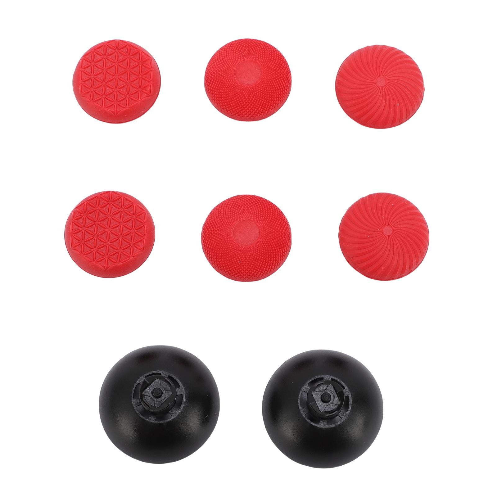 

8 in 1 Thumbstick Cap Replacement for Pro Elite 3 Heights Thumb Stick Grip Rubber красный