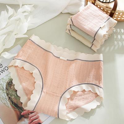 Damen Frühling und Herbst Neue Antibakterielle Atmungsaktive Reine Baumwolle Schritt Taille Dreiecks-Slips