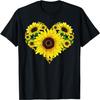 Magnifique Tournesol Amoureux Jardinier Hippie Cœur Tournesol T-shirt