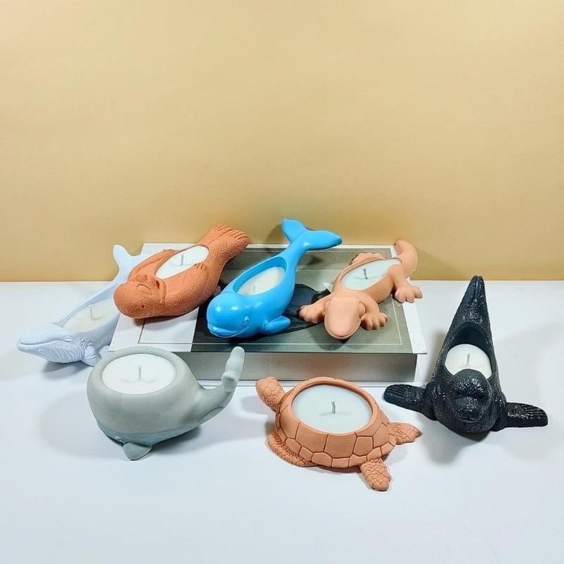 Flower Pots Silicone Mould Whale Candle Cup Molds Handmade Succulent Plant Molds Plaster Molds Epoxy Resin Molds