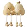 Pear Shape Ornament, Cute with Long-Leg Design Figurine, Resin Healing Table Decoration, for Home Bedroom Entrance