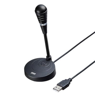 Mikrofon USB Sanwa Supply jednokierunkowy wolnostojący MM-MCU03BK